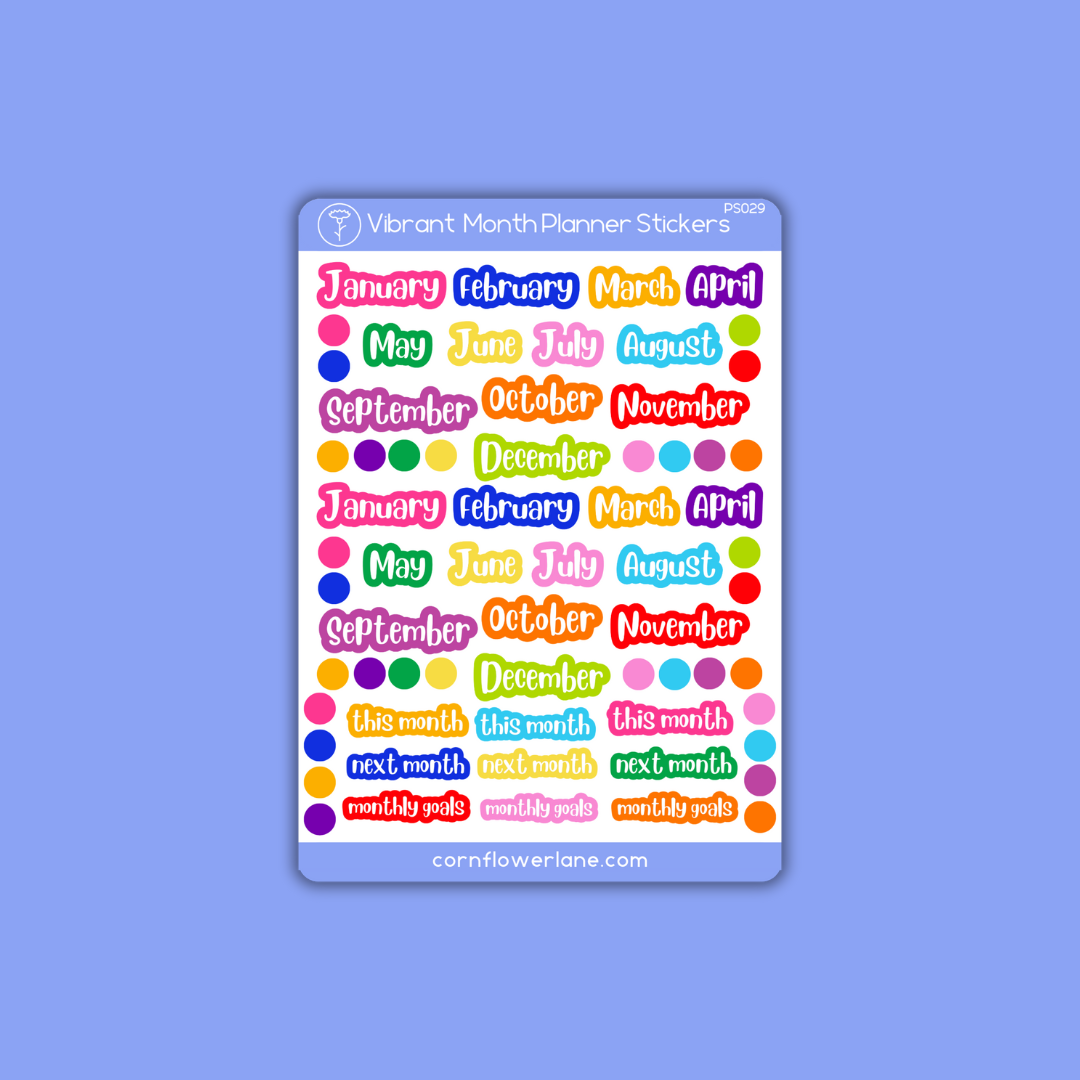 Vibrant Planner Stickers