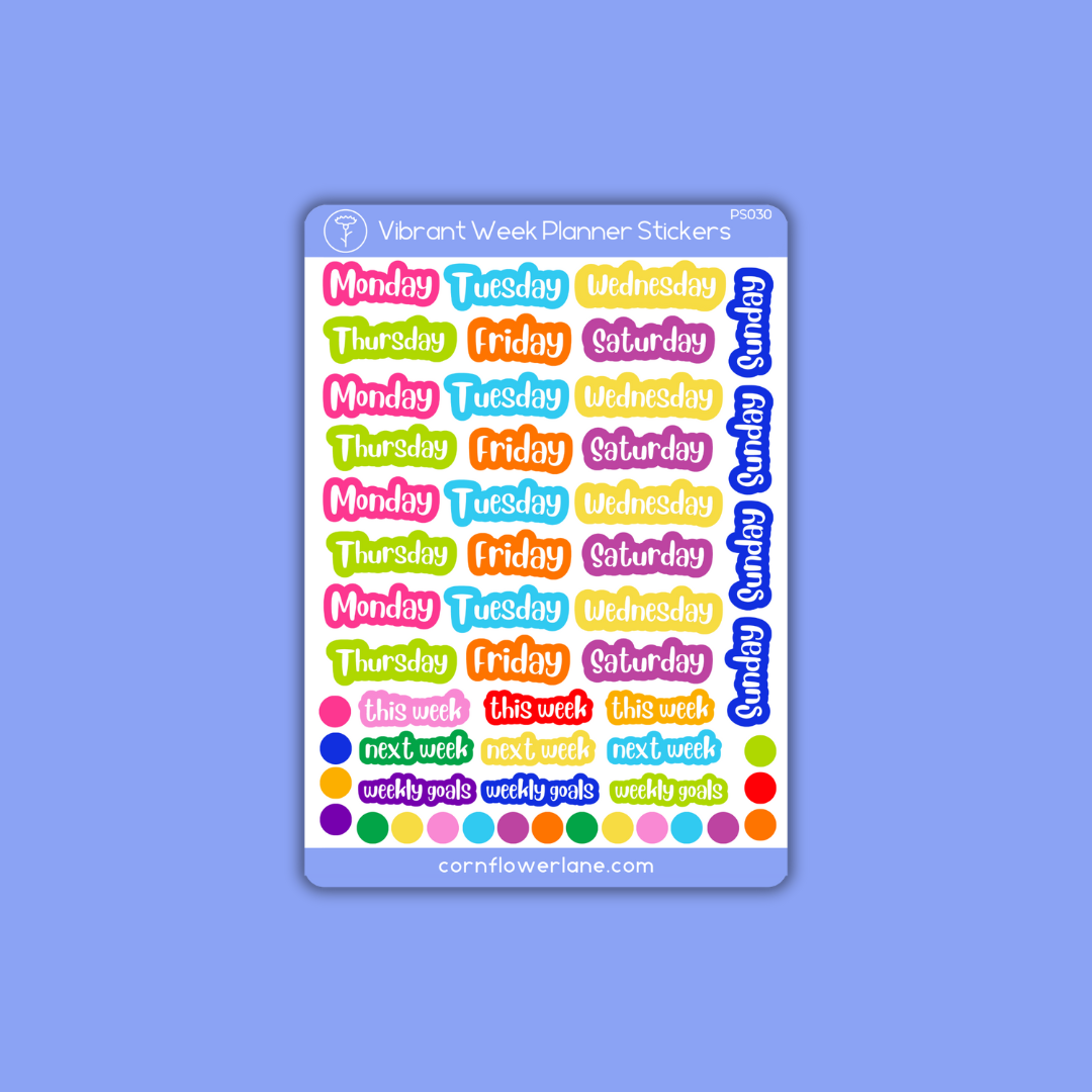 Vibrant Planner Stickers