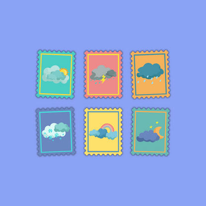Everyday Collection – Die-Cut Stamp Stickers (5 Themed Packs)