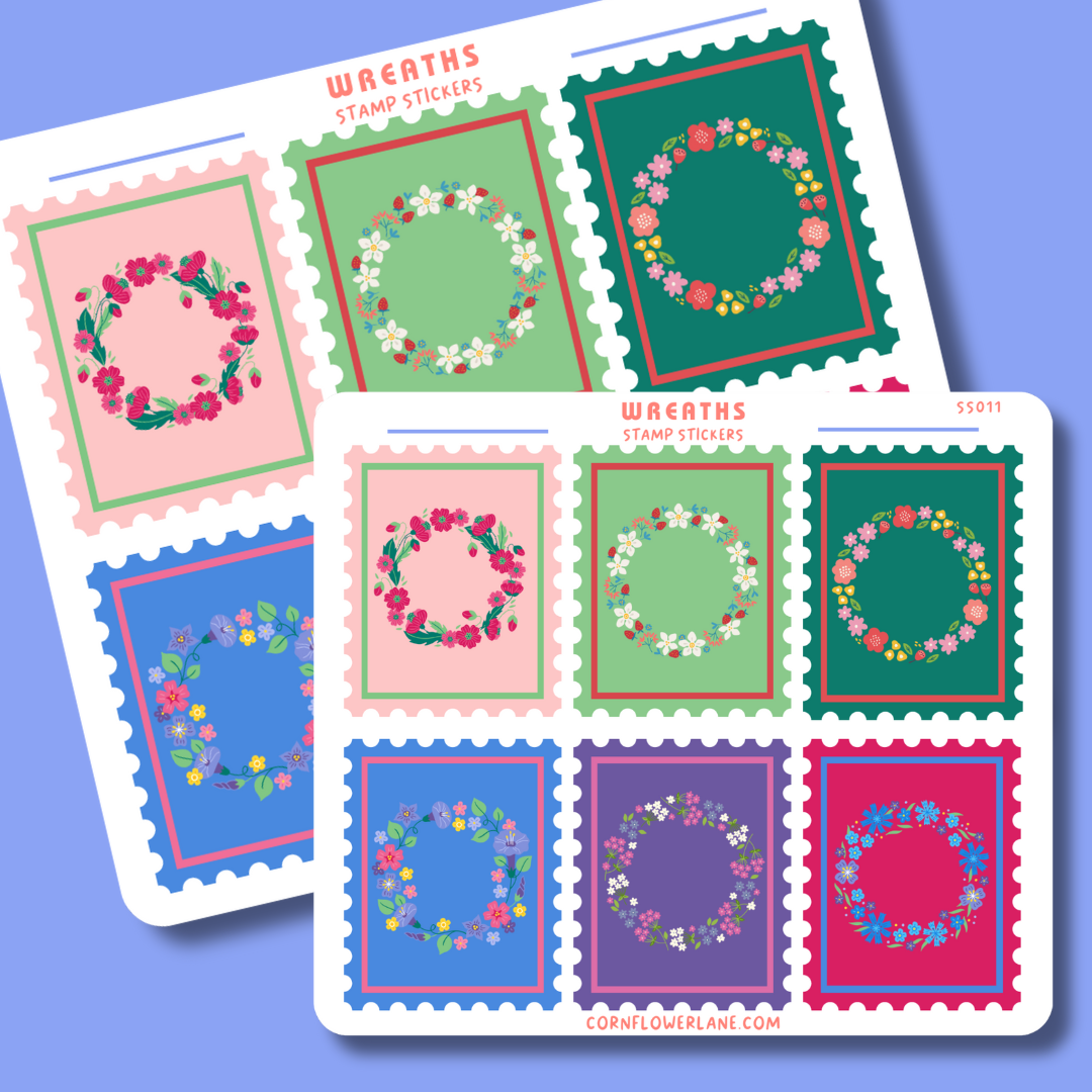 Wreaths Stamp Stickers