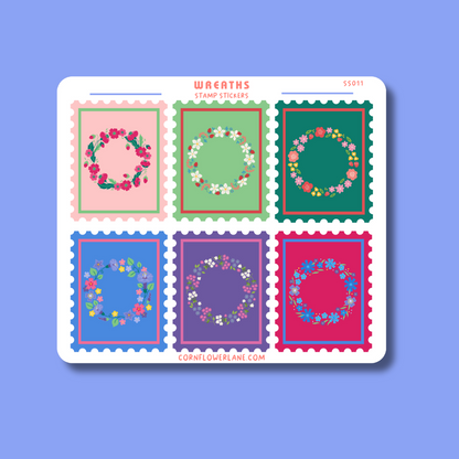 Wreaths Stamp Stickers