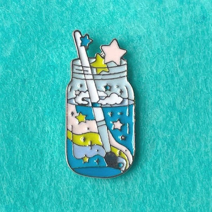 Galaxy Paint Jar Enamel Pin