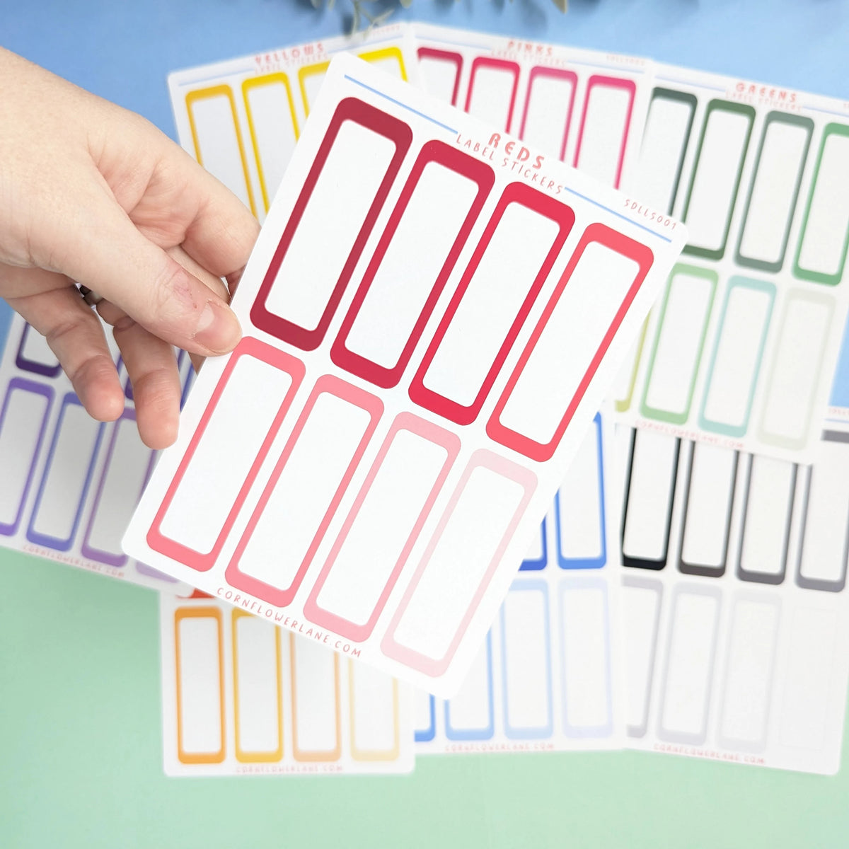 Rainbow Shades Large Label Sticker Sheet