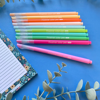 Coloured Fineliner Pens 10 Pack