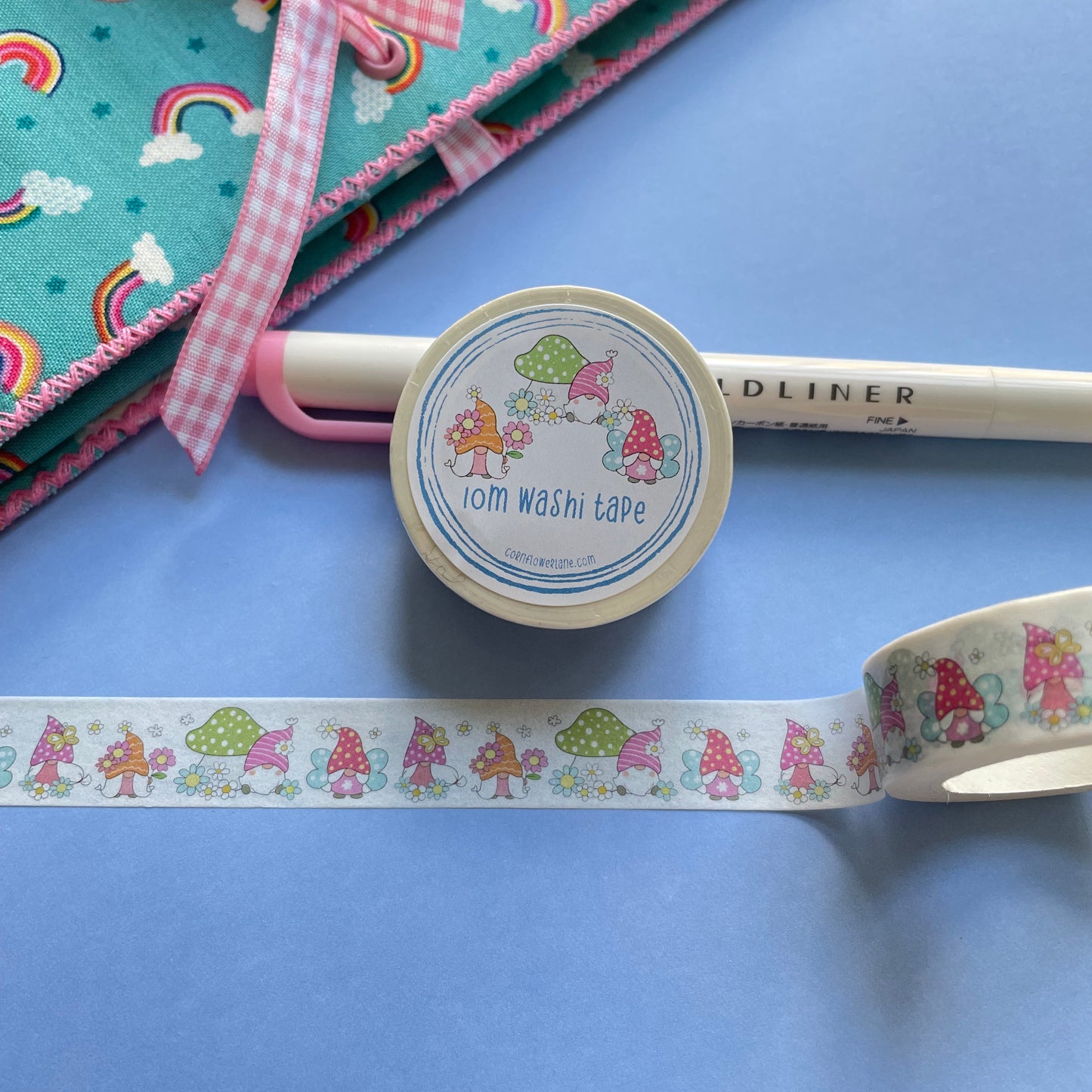 Gnomes with Toadstools Washi Tape