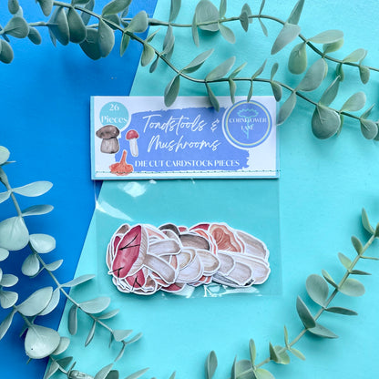 Toadstools & Mushrooms Ephemera Die Cuts