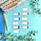 Autumnal Coloured Ticket Die Cuts