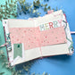 Handmade Liberty Pink & Green Christmas Fabric Cover Journal