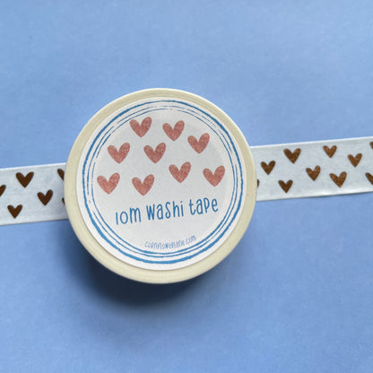 Rose Gold Hearts Washi Tape