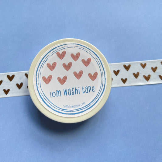 Rose Gold Hearts Washi Tape
