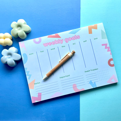 Weekly Goals A4 Planner Pad