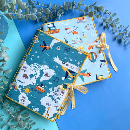 Handmade Soft Cover Journal - Pale Blue