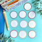 Autumnal Coloured Framed Circles Die Cuts
