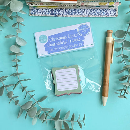 Lined Journaling Frame Die Cuts - Christmas