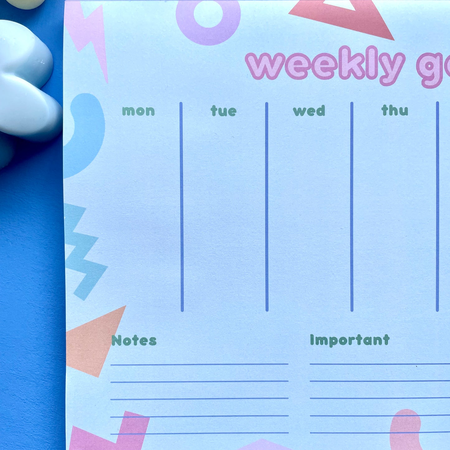 Weekly Goals A4 Planner Pad