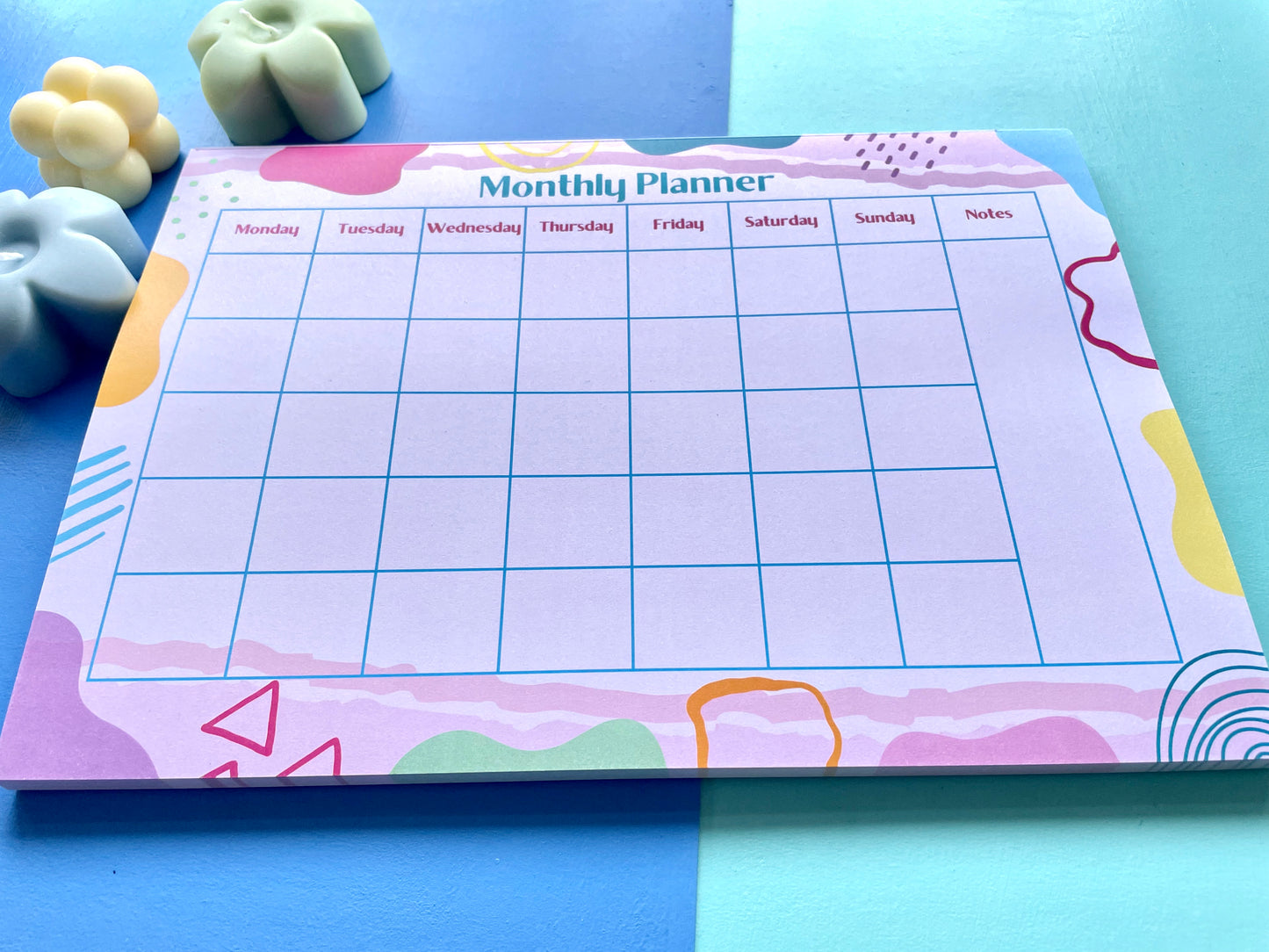 Pink Monthly A4 Planner Pad