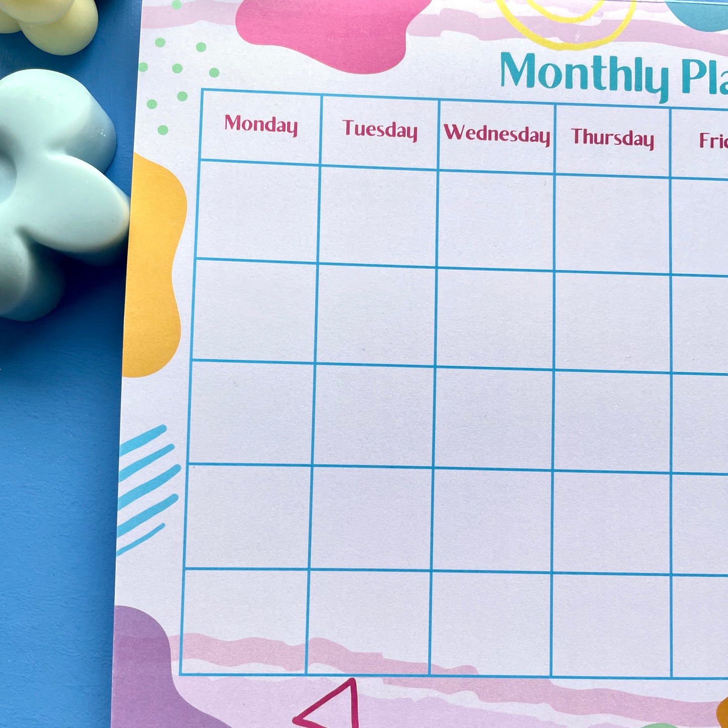 Pink Monthly A4 Planner Pad