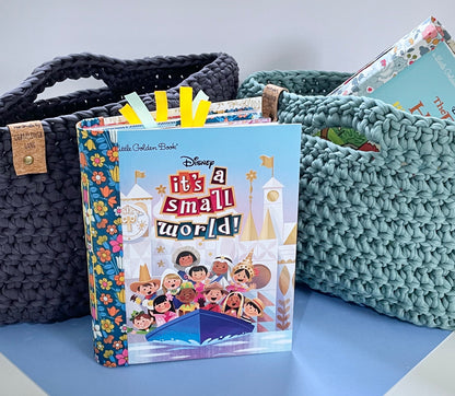 Handmade Upcycled Journal - It's a Small World!