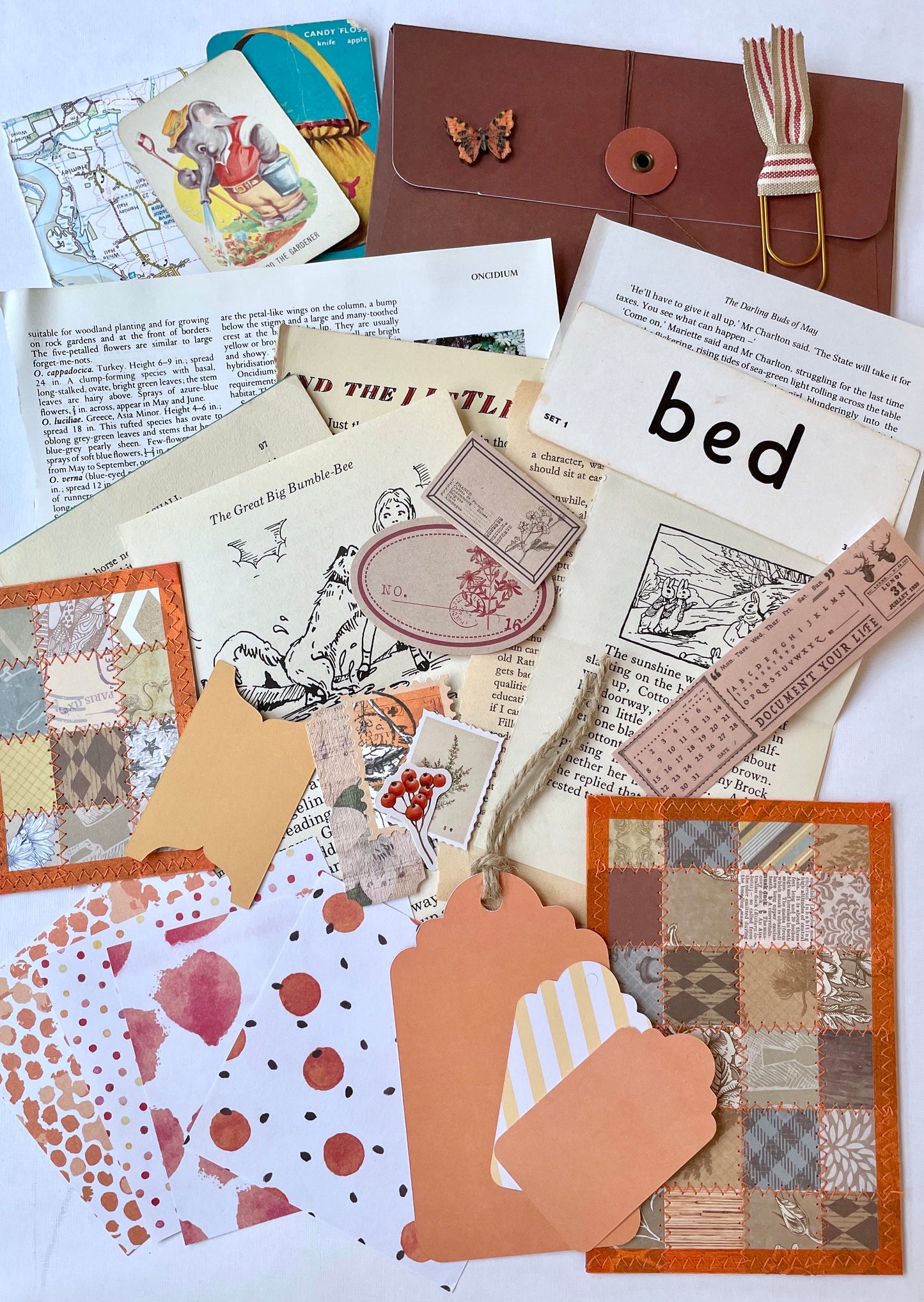 Handmade Envelope Vintage Kit - Orange