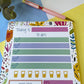 A5 Floral Daily Planner Pad