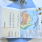Handmade Travel Themed Fabric Cover Journal - Pale Blue