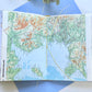 Handmade Travel Themed Fabric Cover Journal - Pale Blue