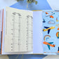 Handmade Travel Themed Fabric Cover Journal - Pale Blue