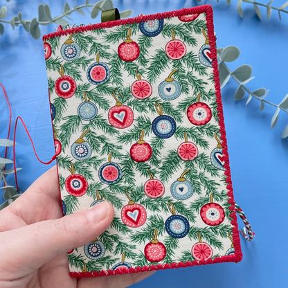 Handmade Fabric Cover Festive Mini Journals